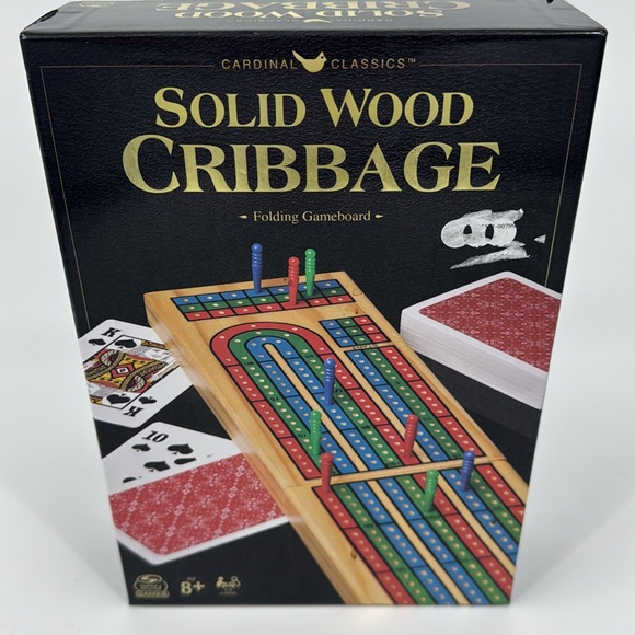 Cardinal Classics Solid Wood Cribbage Folding Gameboard - Picture 2 of 8